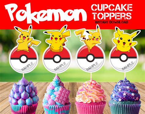 PokéMon Cupcake Toppers