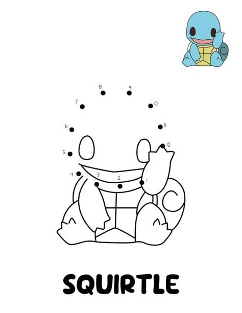 Pokémon dot-to-dot puzzle for kids