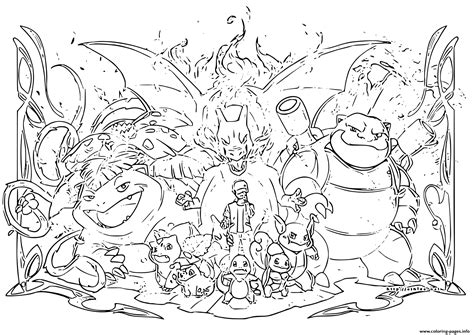 Pokémon evolution coloring pages