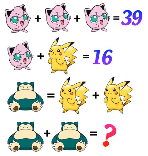 Pokémon math problems