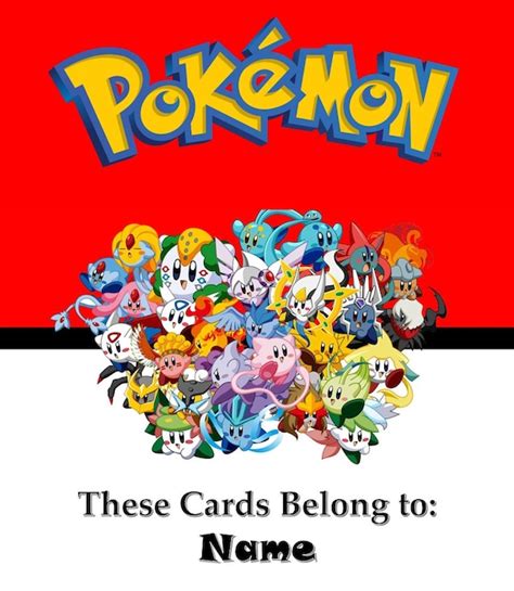 Pokémon printable binder covers for trainers