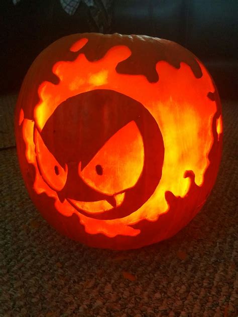 Pokémon pumpkin carving design idea