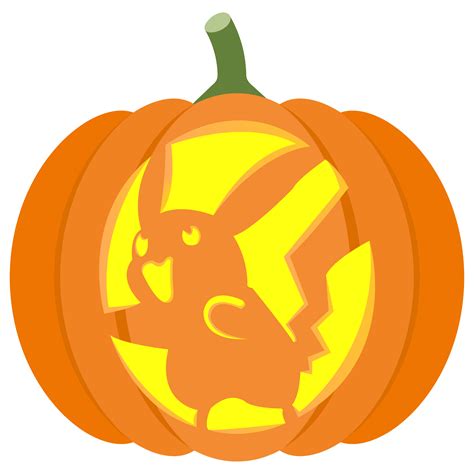 Pokémon pumpkin carving pattern