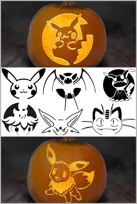 Pokémon pumpkin carving templates for families