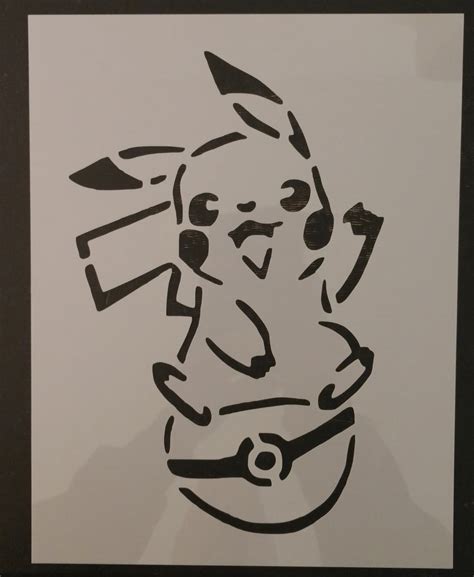 Pokémon Stencil Art Pikachu