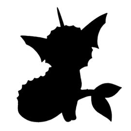 Pokémon Stencil Art Vaporeon