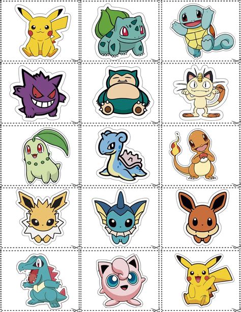 Pokémon sticker decorations