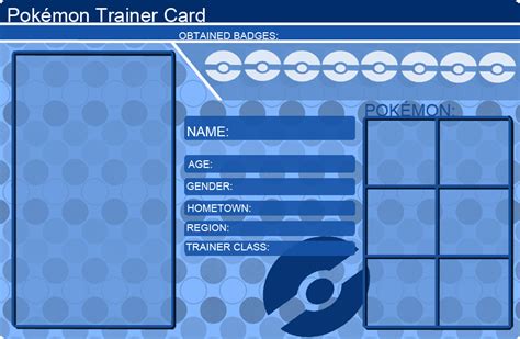 Pokémon Trainer Card Template Example