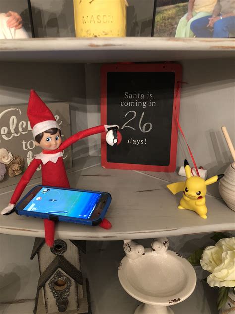 Pokémon training Elf on the Shelf printable