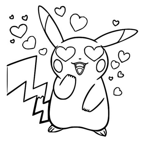 Pokémon Valentine's Day Coloring Page