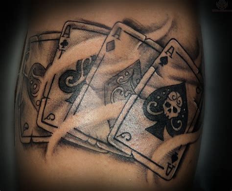 Poker cards tattoo