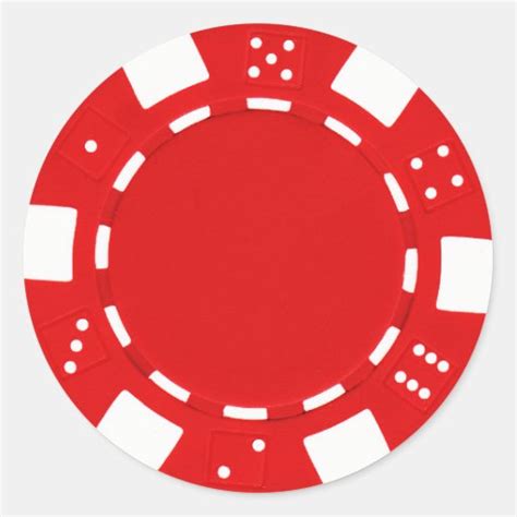 Customizable Poker Chip Sticker Template for Gaming