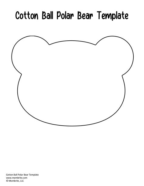 Polar bear craft template 1