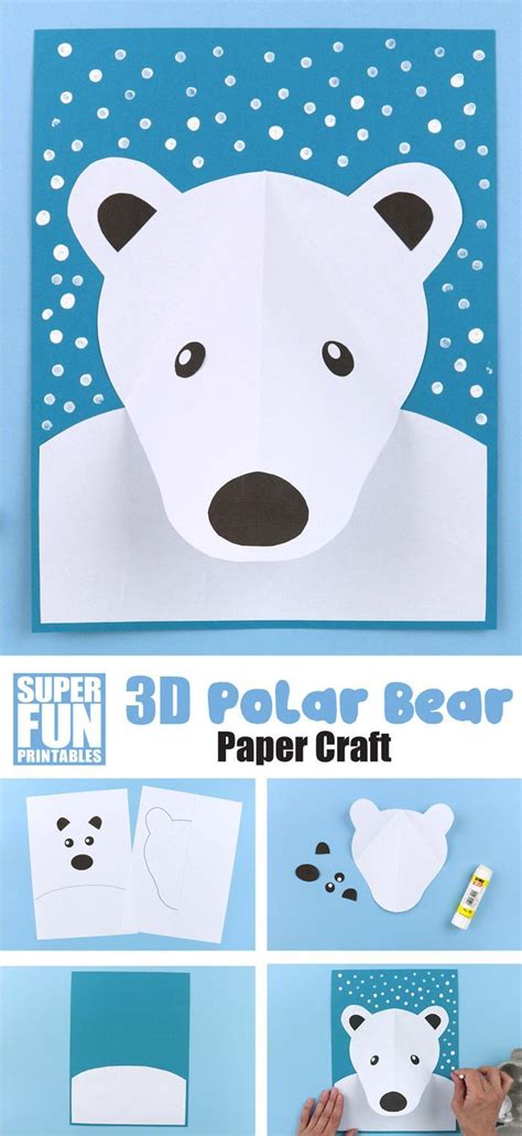 Polar bear craft template 10