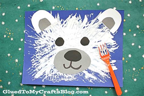 Polar bear craft template 2