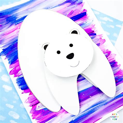 Polar bear craft template 3