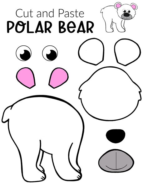 Polar bear craft template 4