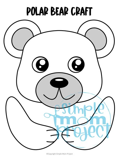 Polar bear craft template