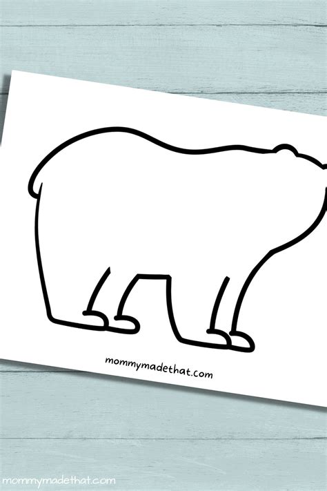 Polar bear cut-out template