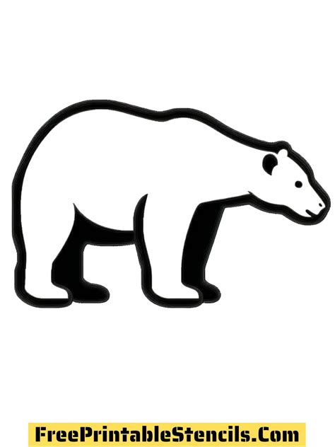 Polar bear stencil