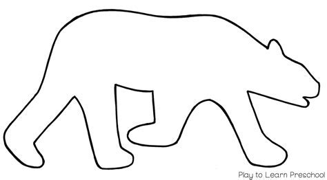 Polar bear template for kids