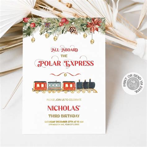 Polar Express North Pole Invitation