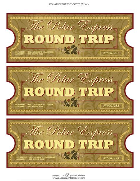 Polar Express Ticket Templates Free