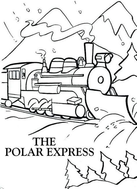 Polar Express train coloring page