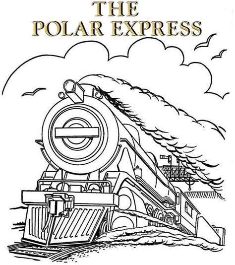 Polar Express Train Coloring Page for Kids