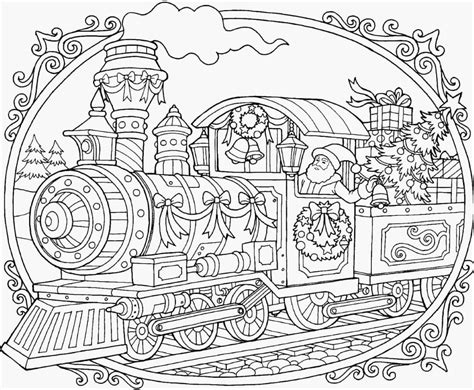 Polar Express Train Coloring Pages for Adults