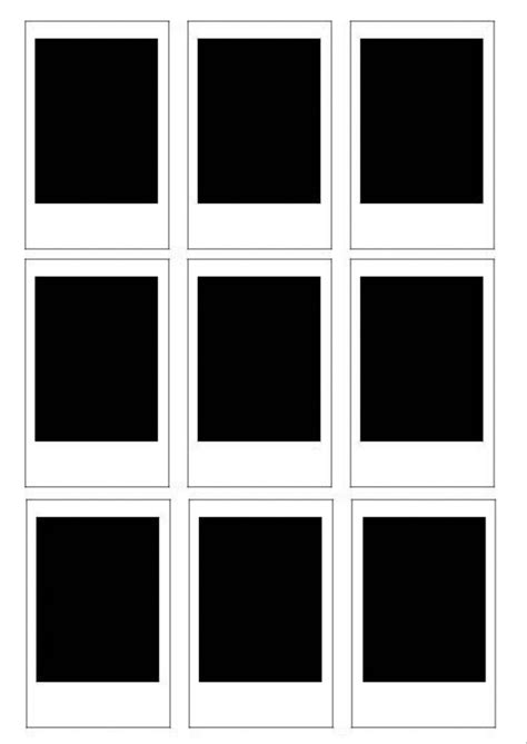 Polaroid picture frame template 6