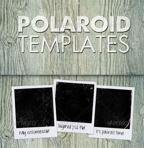 Polaroid video template with a clean design and bold colors