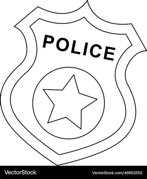 Police Badge Coloring Page