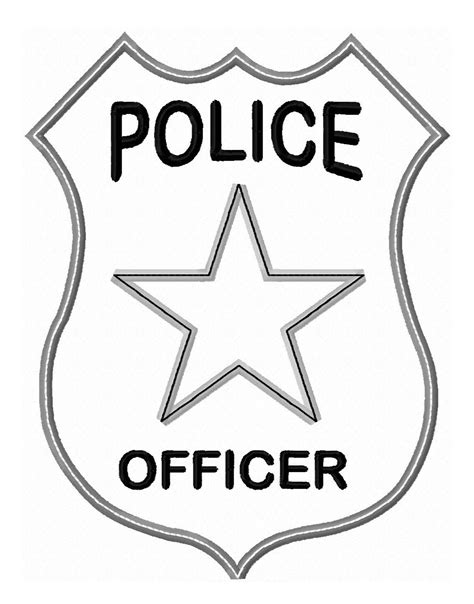 Police badge template for youth groups