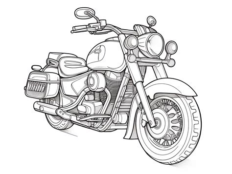 Police Bike Coloring Page