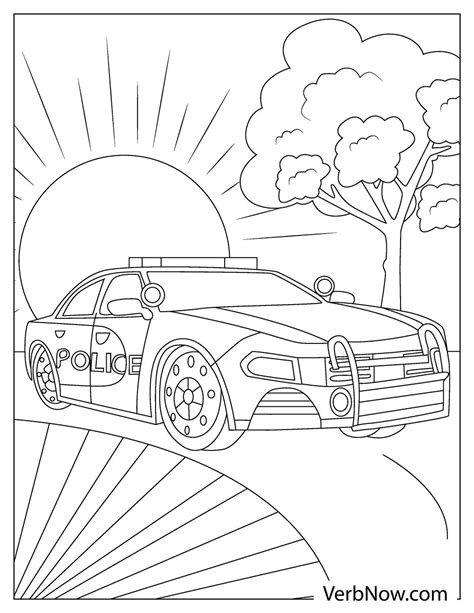 Police Car Coloring Page