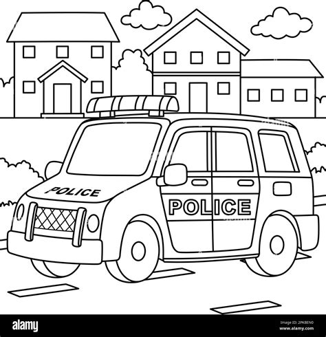 Police Car Coloring Pages For Kids Learning