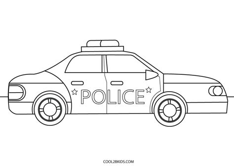 Police Car Printable Coloring Pages For Kids Educational