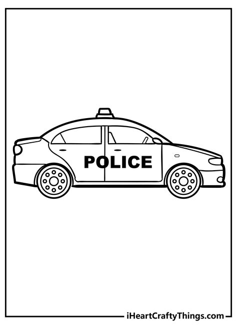 Police Car Printable Coloring Pages For Kids Fun