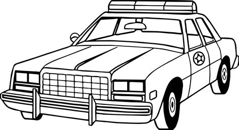 Police Car Printable Coloring Pages Pdf