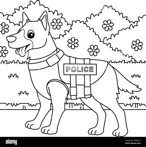 Police Dog Coloring Page