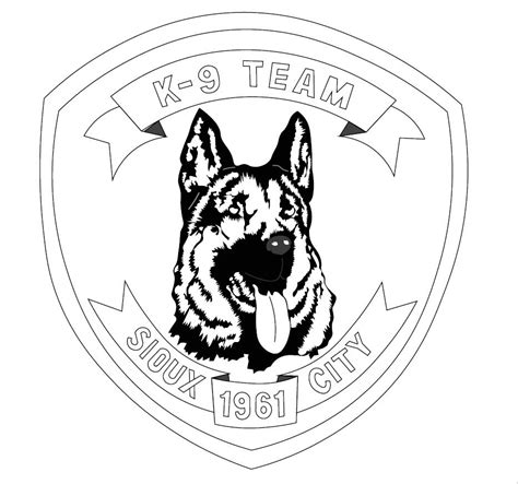 Police K9 Unit Coloring Page