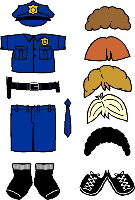 Police officer paper dolls