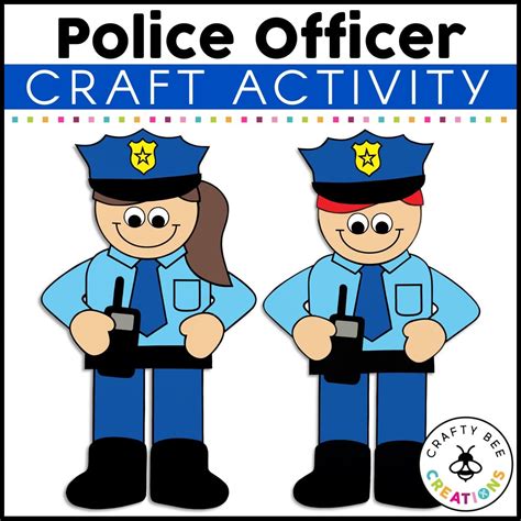 Police officer printable crafts for different age groups