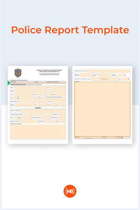 Essential Sections of Police Report Template