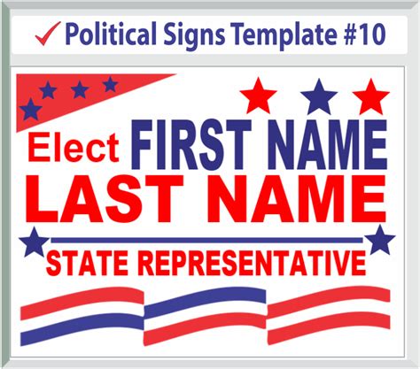 Political Yard Sign Template