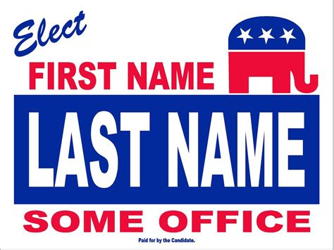 Political Yard Sign Template