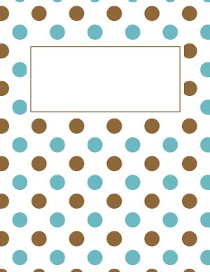 Polka dot and striped binder cover