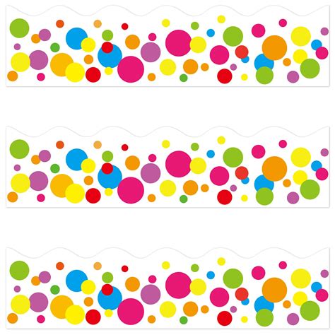 Polka dot border template for playful designs