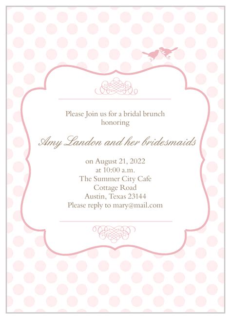 Polka Dot Bridal Shower Invitation